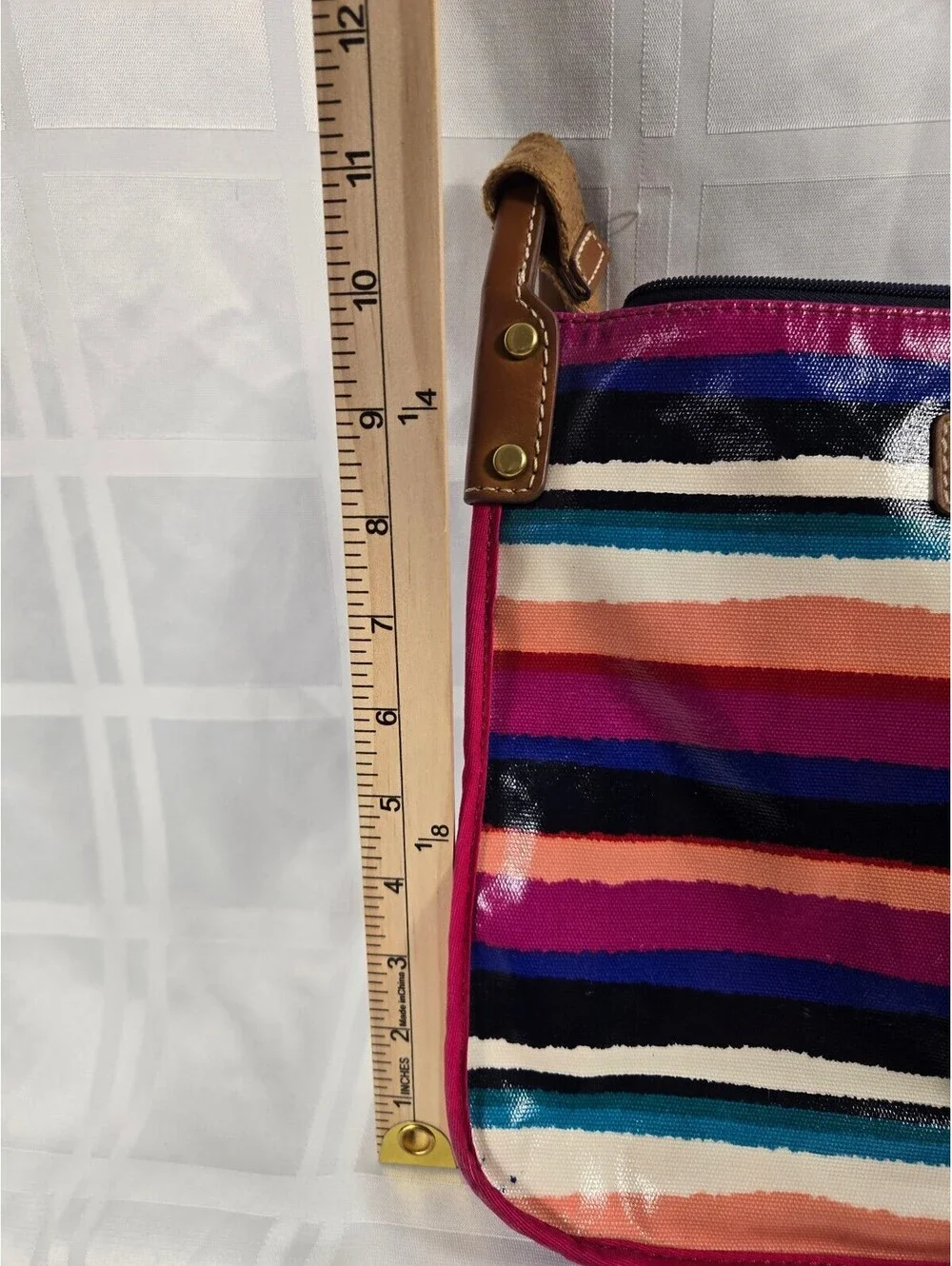 VTg Fossil Multi-Stripe Crossbody Set w/ NWT Coin Purse